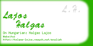 lajos halgas business card